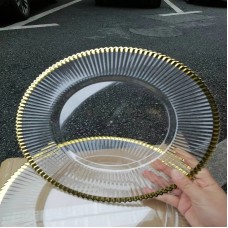 Gexalno Transparent Glass Plate - Elegant and Durable, Clear Plate for Serving Meals, Salads, and Desserts, Heat-Resistant & Dishwasher Safe